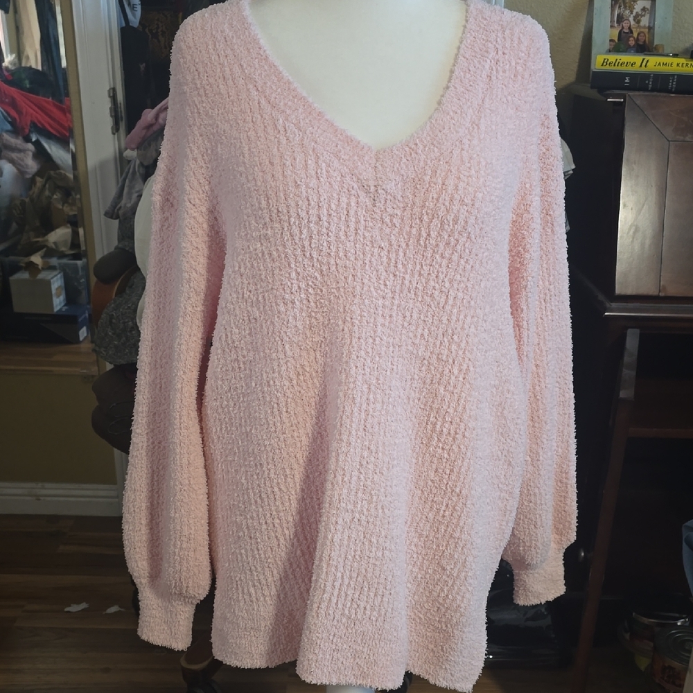 Laurie Felt Soft Pink V-Neck Sweater